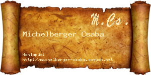 Michelberger Csaba névjegykártya